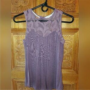 Maurices Purple Lace Tank Top